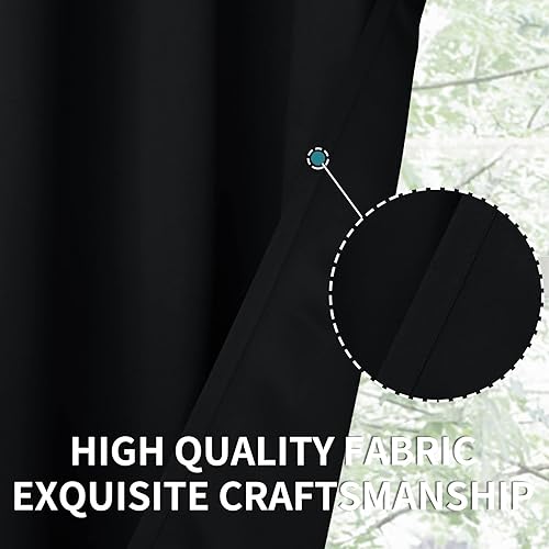 Miniatura 7 de BGment - Cortinas blackout con aislamiento térmico, ojales, oscurecimiento de habitación para dormitorio y sala de estar, 2paneles (70 x 63pulgadas,