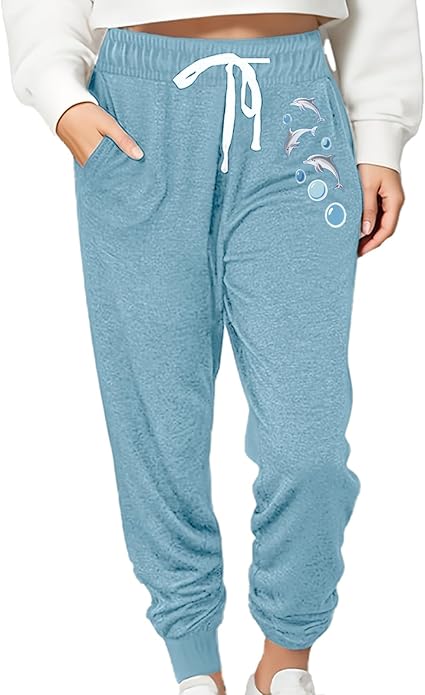 Women Baggy Sweatpants with Pockets Lounge Womens Pajama Pants Female Trouser