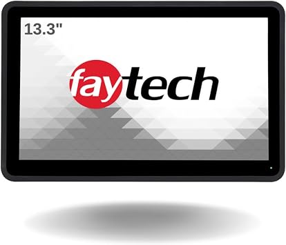 13.3" Capacitive Embedded All-in-one Computers - Great for POS System, Home Automation, Manufacturing, Food Prep and Digital Signage. Fanless Mini PC with HDMI, Display Port, USB, Ethernet.