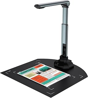 Document Scanner 12MP USB Document Camera For Teachers Laptop A3/A4 Size Portable Book Document Scanner With Extension Stand OCR Zoom Paint Tool