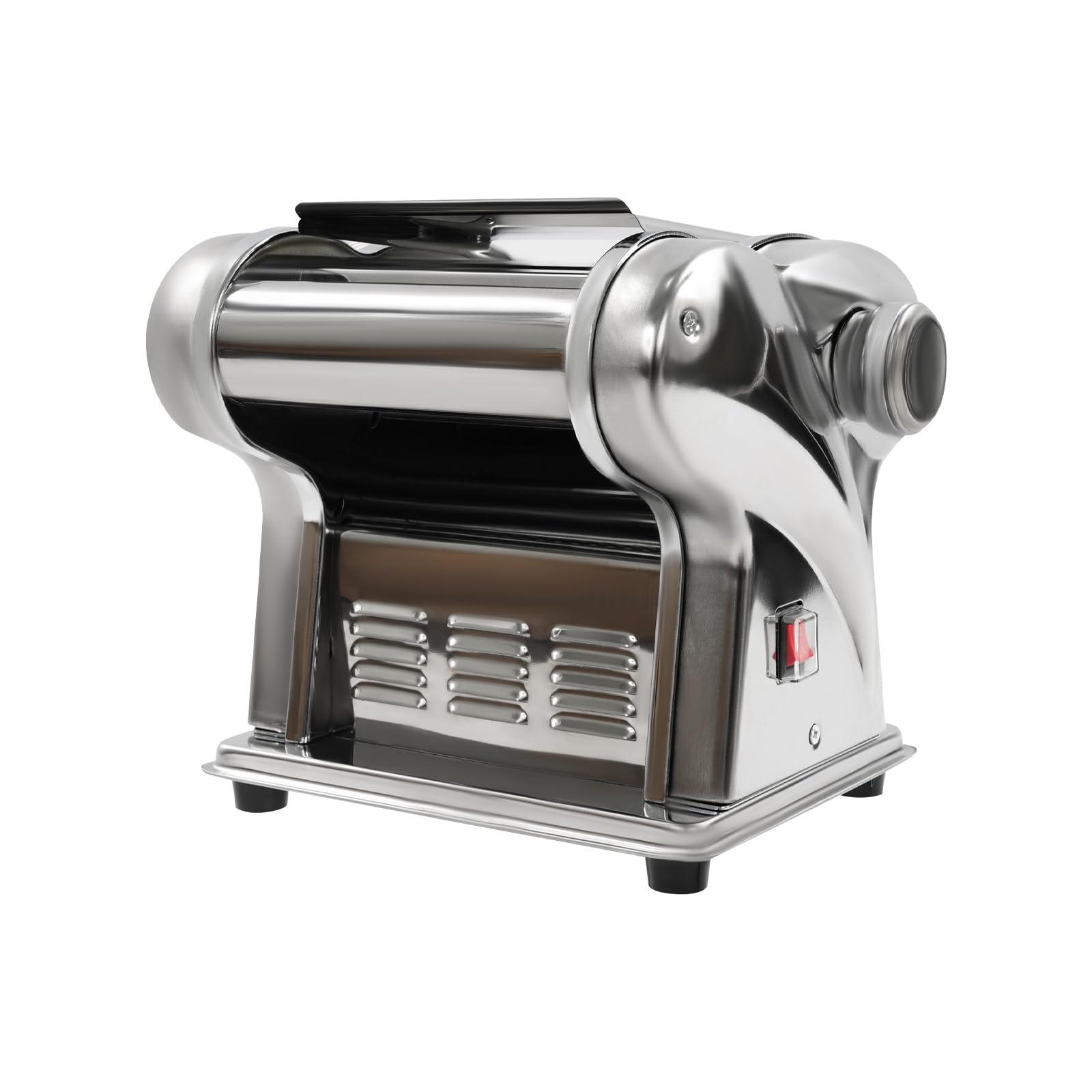 Máquina eléctrica de pasta de 135 W, 2 anchuras, 8 espesores | Acero inoxidable 410, cortes 1,5/4 mm, grosor 0,5-4 mm, enchufe de la UE