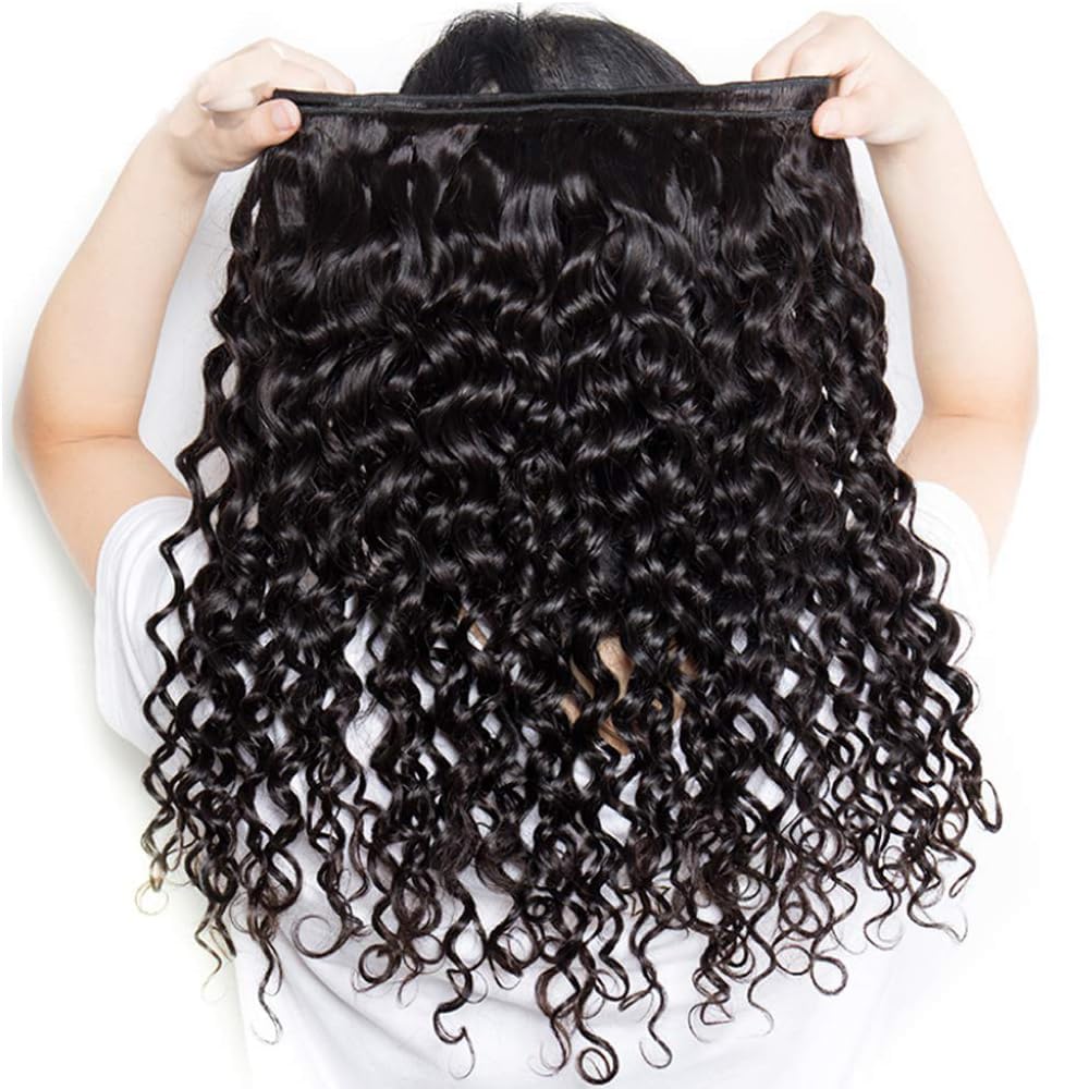 Amazon.com : Brazilian Water Wave Bundles Human Hair 18 20  display picture 1