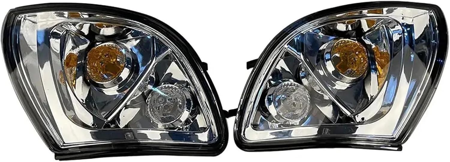 A Pair Compatible with Mitsubishi Delica L400 1998 4M41 Car Fron Turn Signal Lamp Corner Light(White)