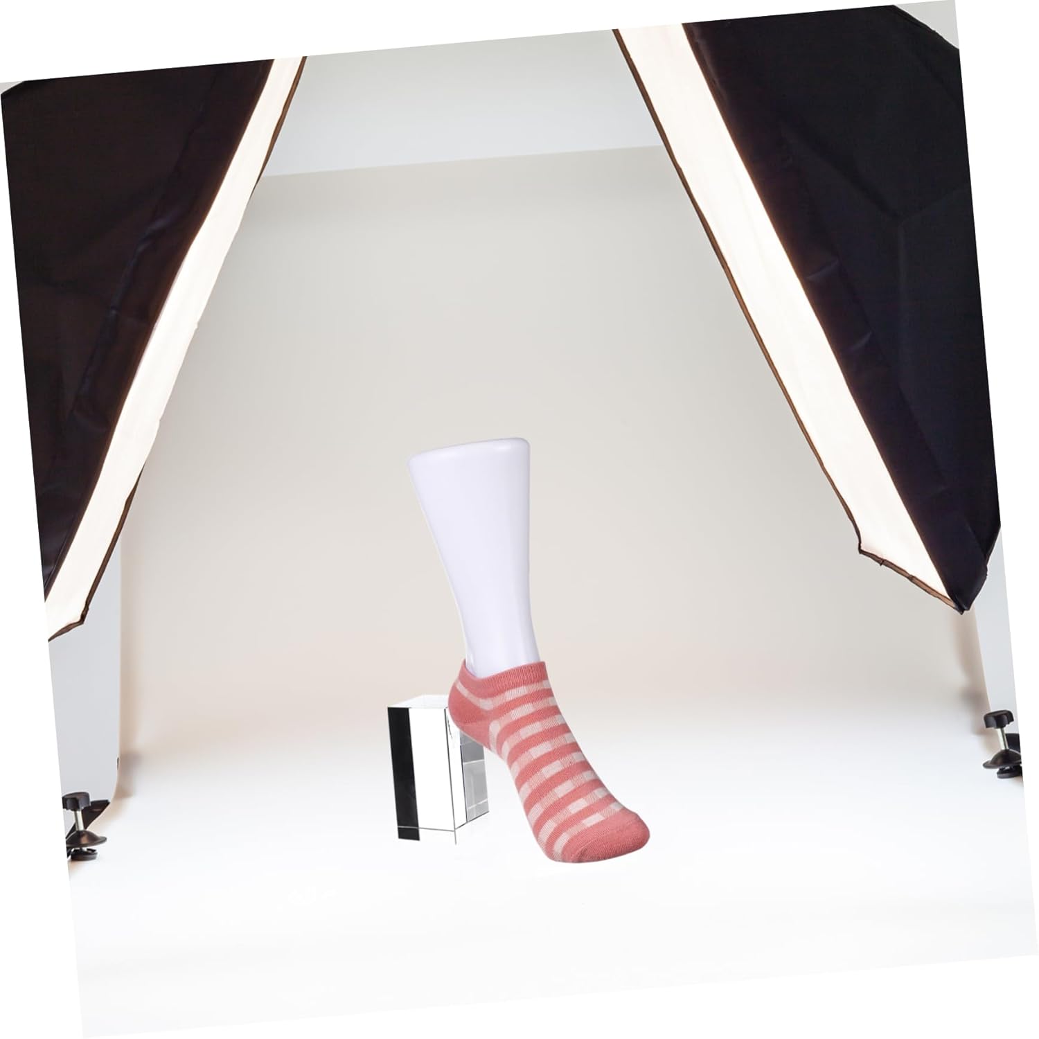 4pcs Female Sock Display Mannequin Foot Model for Shoes Support Lightweight Foot Mold for Women's Socks Showcase Retail Settings