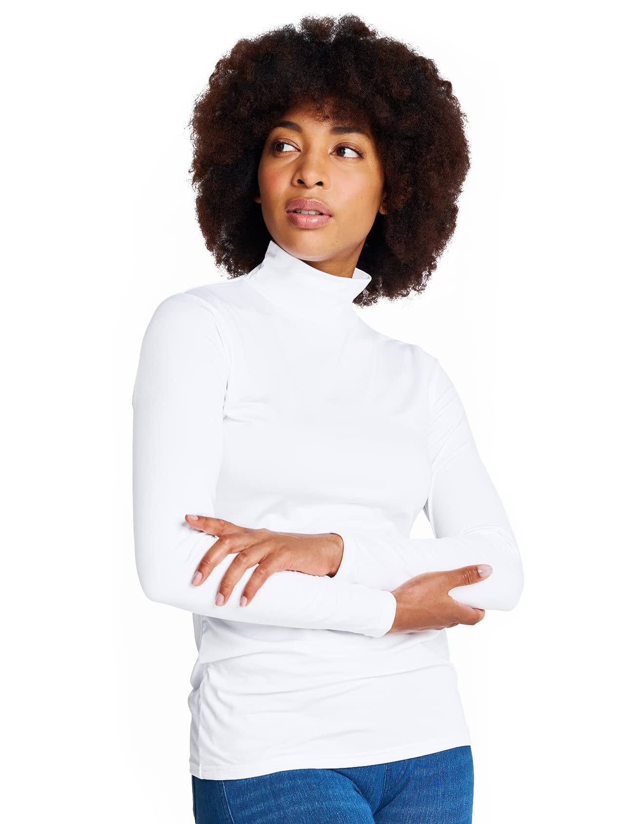 LAPASA Donna Maglia Termica Collo a Lupetto L87 L89 - Abbigliamento Termico Traspirante a Maniche Lunghe Fodera in Pile Strato Base