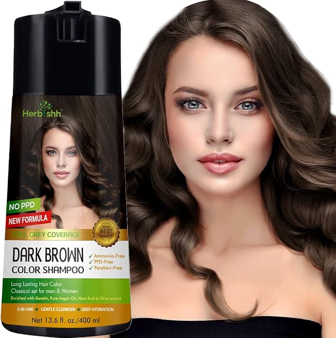 Herbishh Hair Color Shampoo for Gray Hair Enriched Color Shampoo Hair