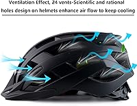 Vista 6 de Cascos de bicicleta para adultos, casco de bicicleta ajustable para hombre y mujer, casco ligero de carretera y montaña, ciclismo de seguridad