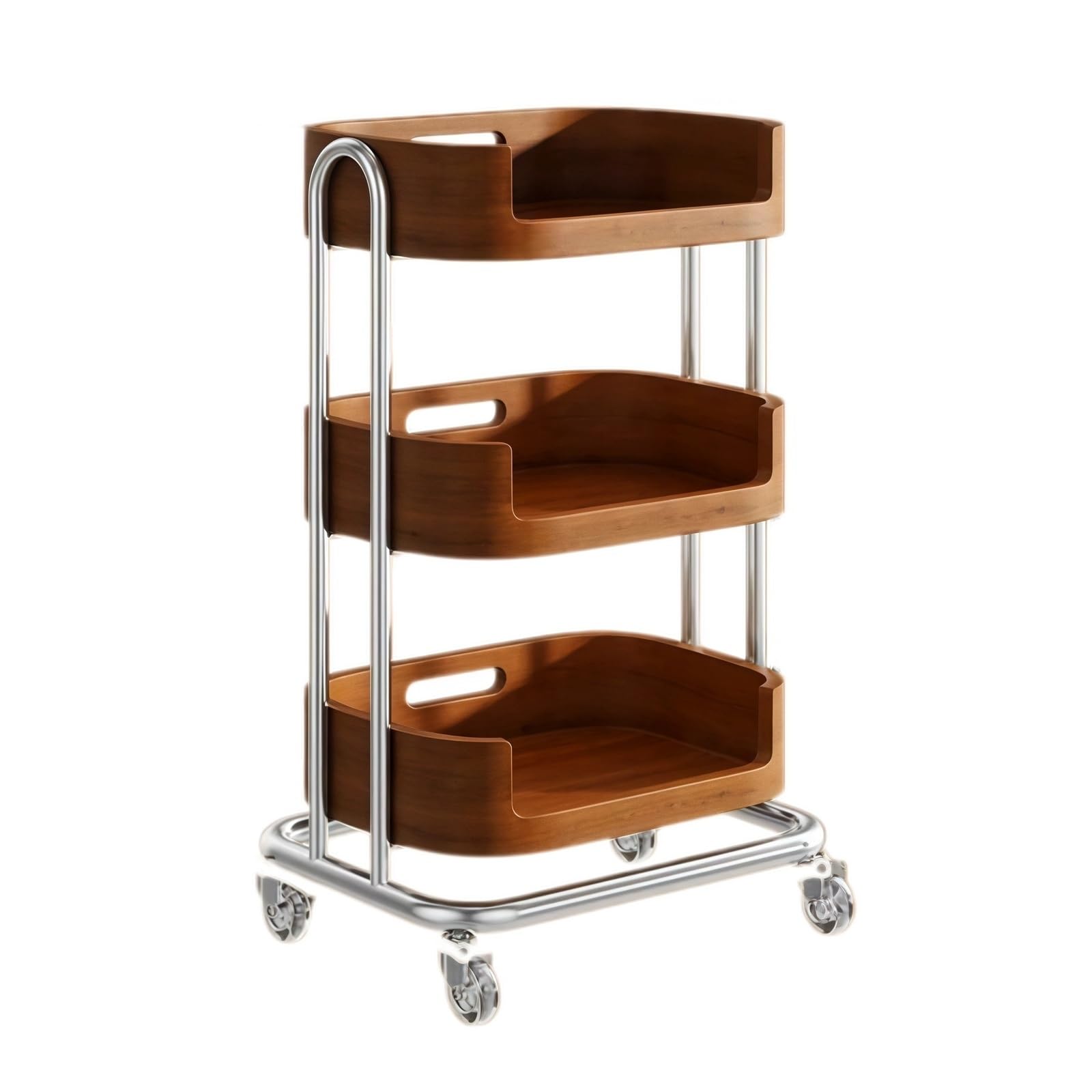 ZYYANSHOP Kitchen Storage Cart Movable Snack Cart and Side Table Rolling Kitchen Fruit and Vegetable Storage Rack