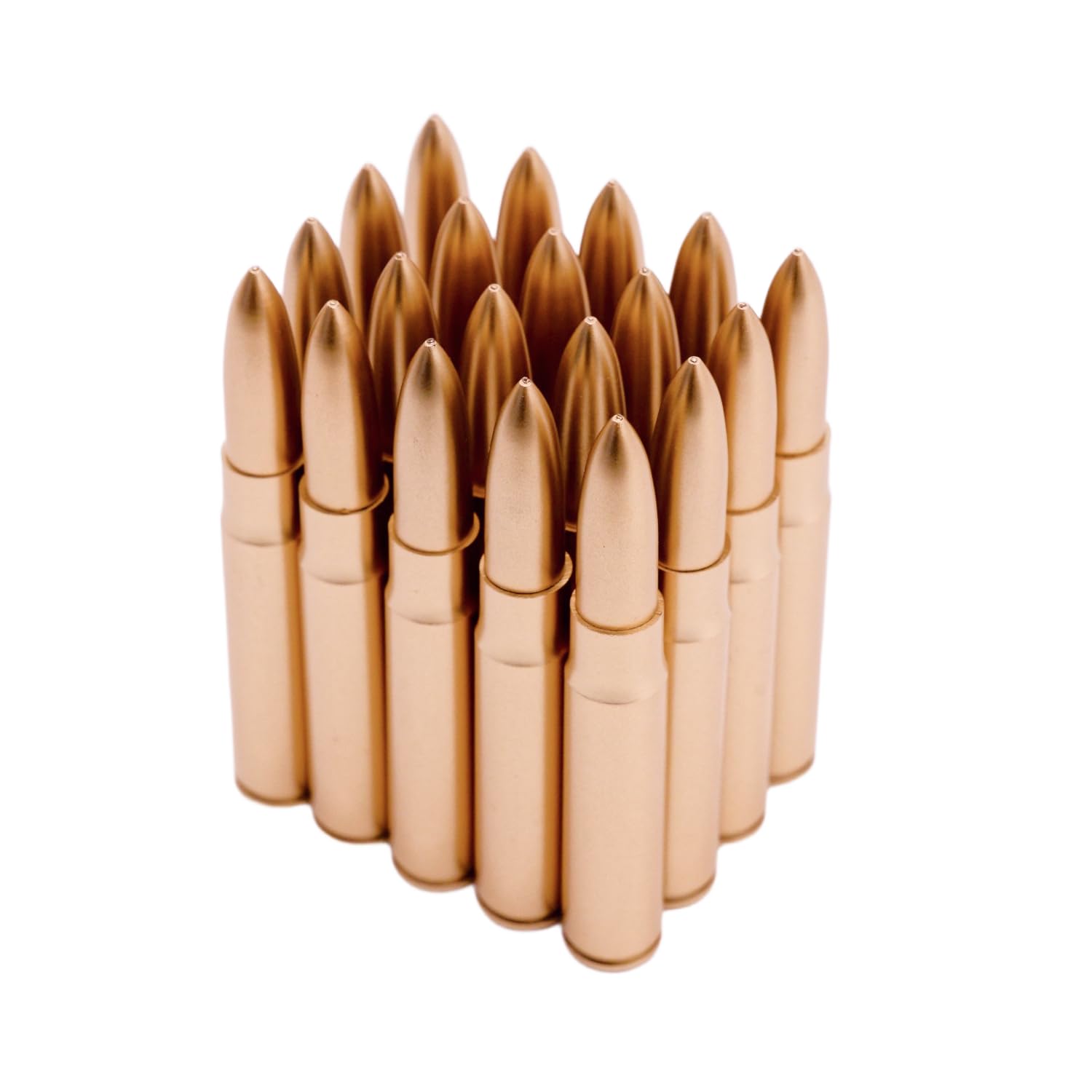 LuciPaw Bullet Shaped Pens – Plastic Metallic-Look Novelty Ballpoint Pens for Military Fans, Party Favors, Office Gifts, Tactical Desk Display,