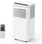 Climatiseur portable 10 000 BTU, unité de climatisation 3-en-1 silencieuse avec ventilateur et déshumidificateur pour des pièces jusqu'à 450 pi², affichage LED, télécommande et kit de fenêtre inclus – idéal pour chambre, bureau