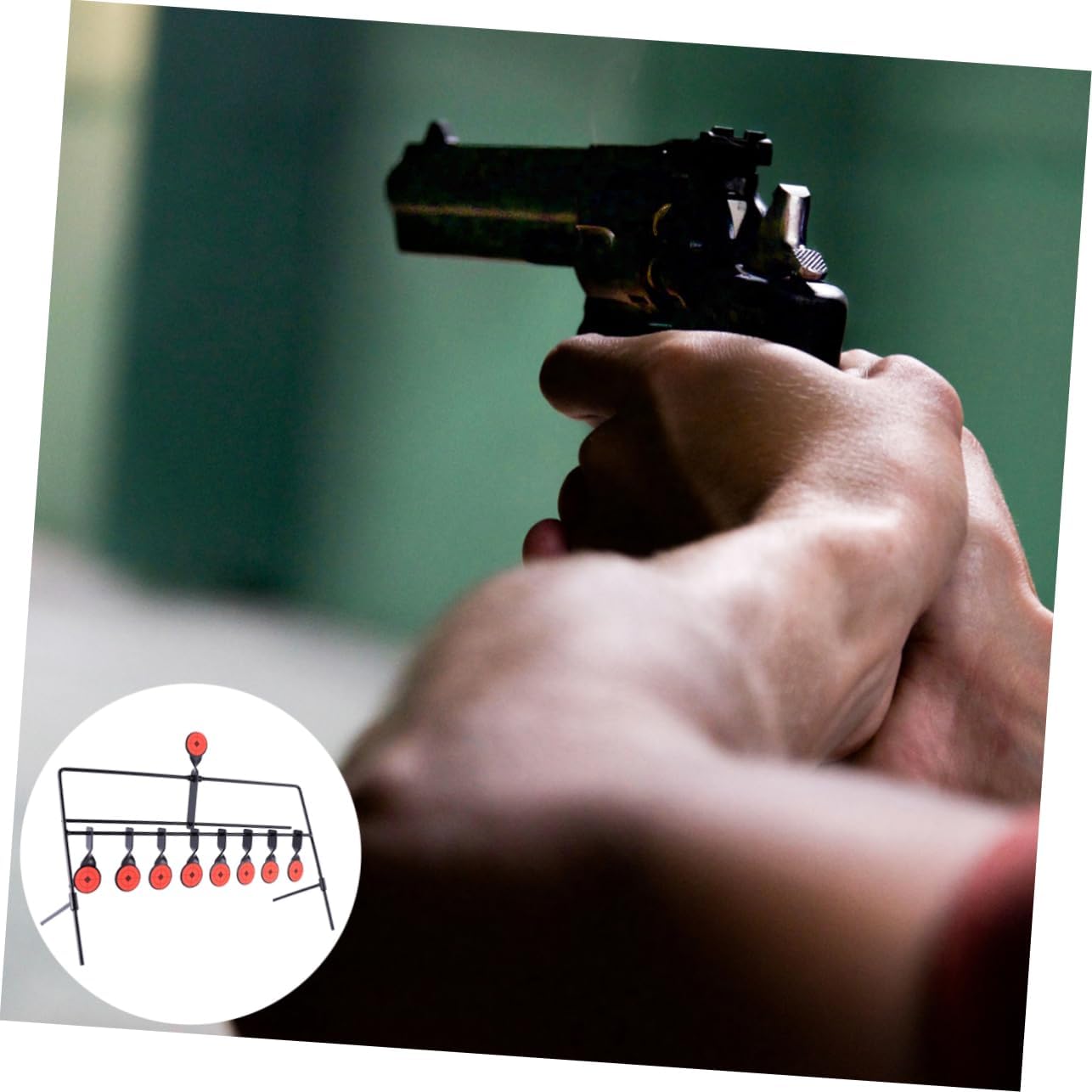 Outdoor Metal Shooting Target 9 Targets Sturdy Steel Design for Range Practice for Archery and Hunting Enthusiasts