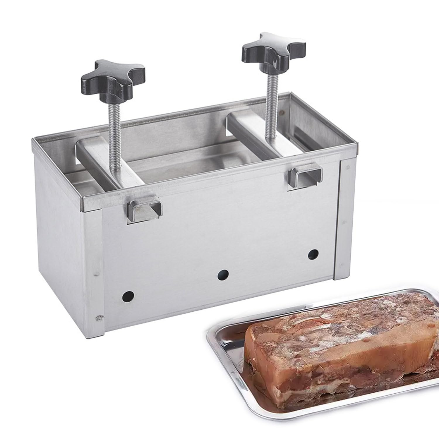 Prensa Para Hamburguesas De Acero Inoxidable, Prensa De Doble Tornillo | (silver 2kg)