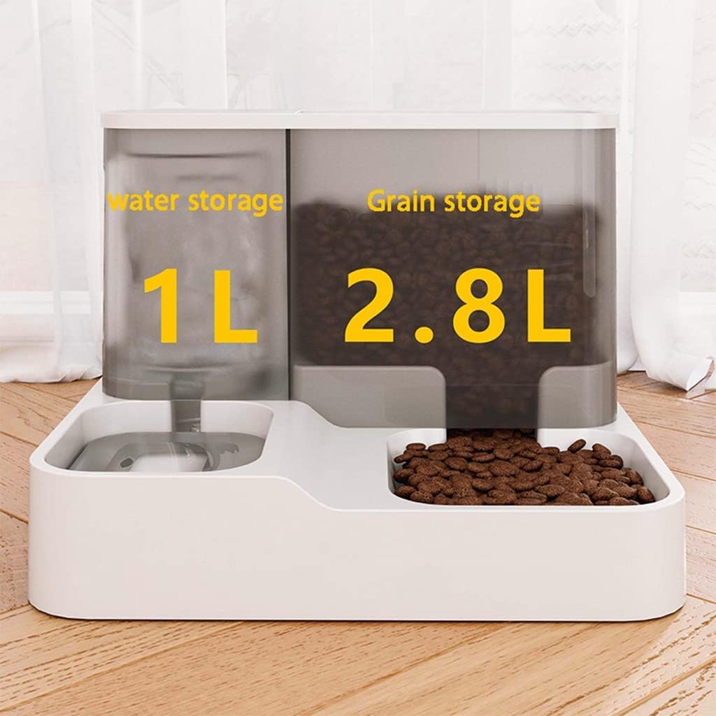 2 in 1 Automatic Food Feeder and Water Dispenser Gravity Design Auto Feeding 3L | Cat Auto Dog Water Dispenser 1 L for Small Medium Big Dog Pets Puppy Kittens