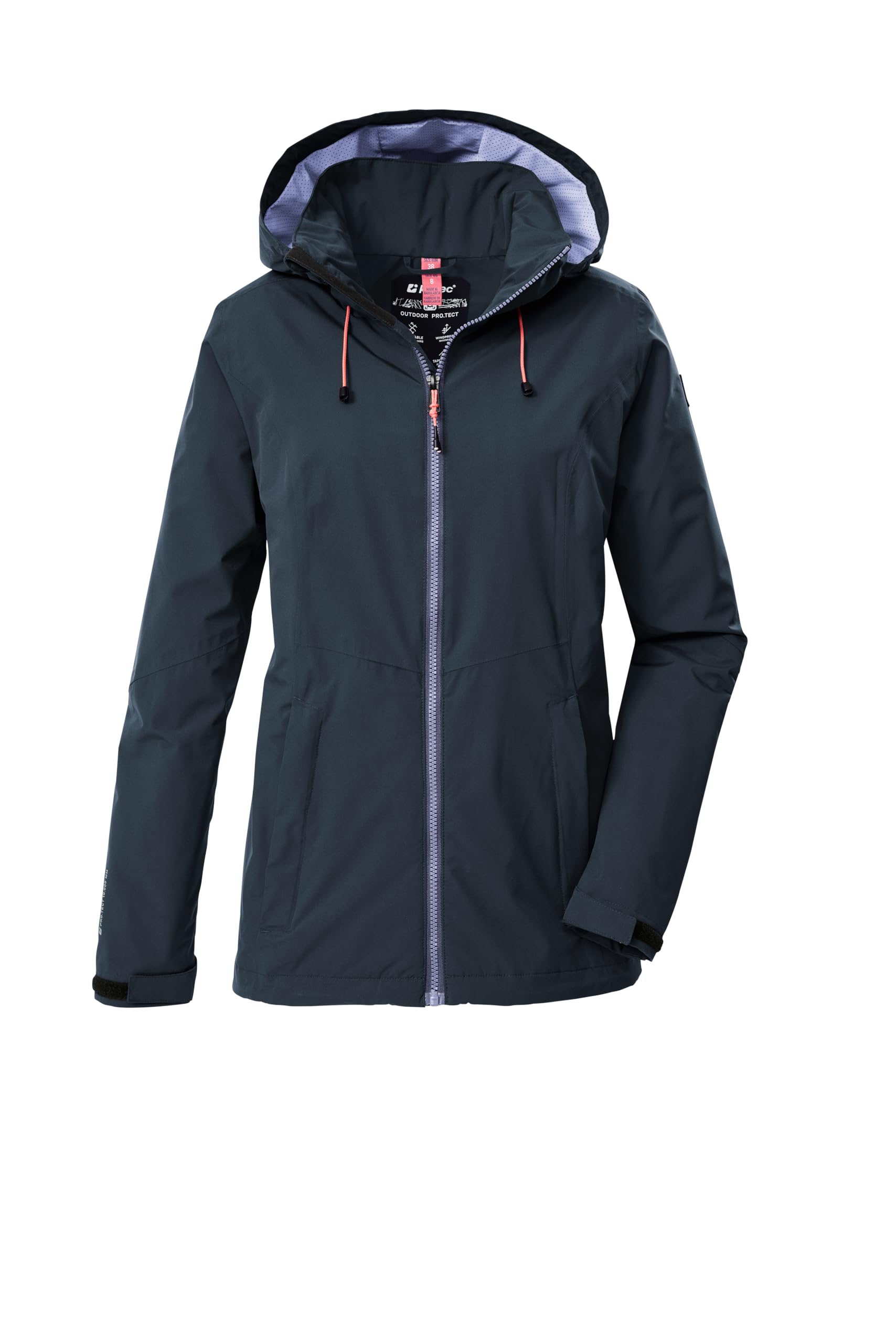 Killtec Damen Damen Regenjacke Ooks 1 Regenjacke/Funktionsjacke wasserdicht mit Kapuze