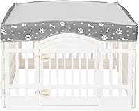 Vista 6 de Cubierta superior de malla para corralito para perros de 36 pulgadas con 4 paneles, [Nota: corralito no incluido] Cubierta de jaula para perros