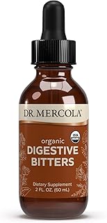 Dr. Mercola Organic Digestive Bitters Liquid Drops - Digestive Health Support - Alcohol-Free Formula - Features Burdock Root, Dandelion Leaf, Fennel Seed & More - 2 fl. oz. (30 Servings)
