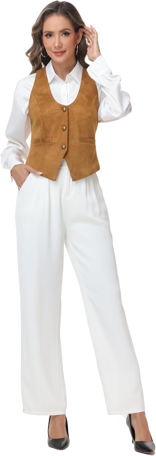 Women's Vest Tops Dressy Suit Vest