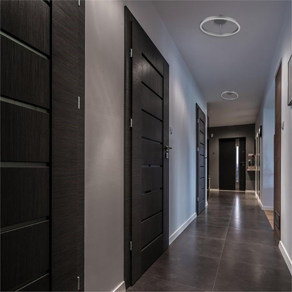 Zuben 20" Satin Nickel Modern LED Drum Ceiling Light