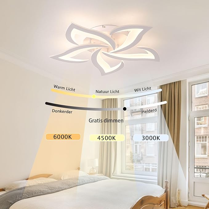 Tetipa LED Plafondlamp Dimable 40-80W plafondlamp LED Woonkamerlamp met afstandsbediening App Kleur Verandering Moderne woonkamerlamp plafondlicht Lighting Slaapkamer Lamp Slaapkamerlamp photo 2