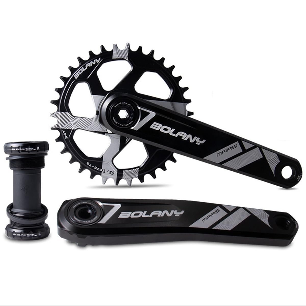 Mountain Bici Bicicletta Guarnitura170mm Integrate Cave Set di Pedivelle 34T Singolo Ingranaggio Guarniture for 8/9/10/11/12 velocità con BB