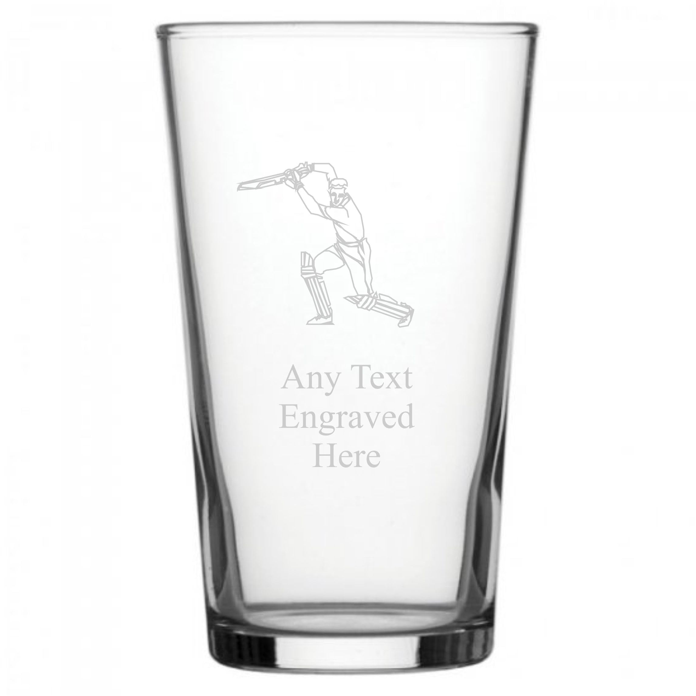 Pint Glass [Custom] Engraved Personalised Cricket PG41 in Silk Lined Gift Box