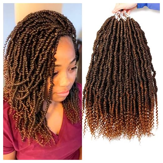 6 Packs Bomb Twist Crochet Hair 14 Inch Spring Twist Crochet Braids Pre-looped Mini Passion Twist Braiding Hair Senegalese Spring Twist Nubian Twist Kinky Curly Synthetic Hair Extensions (T30#)