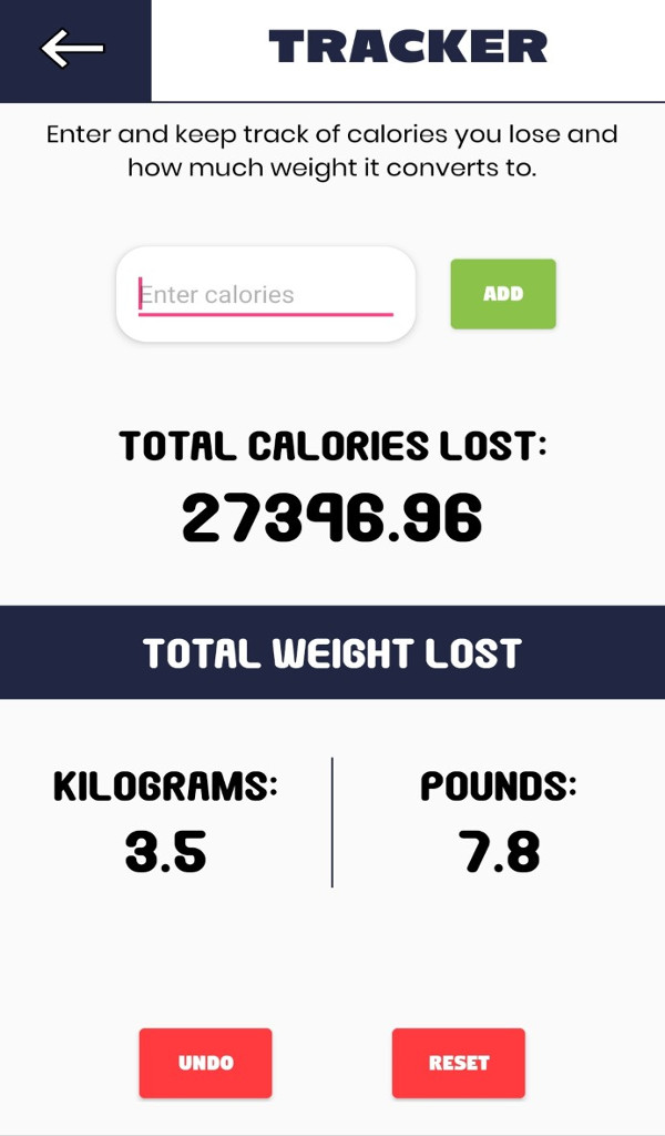 Calories to Weight Converter and Tracker App on the Amazon Appstore