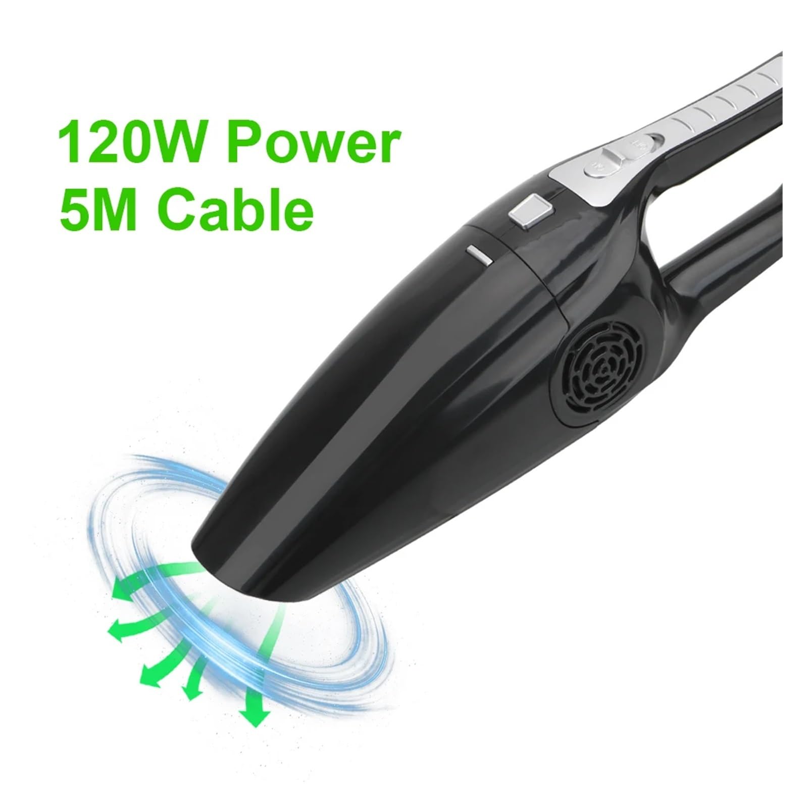 Odkurzacz Ręczny 12V 120W Odkurzacz Ręczny Do Pracy Na Mokro I Na Sucho Odkurzacz Podwójnego Zastosowania(White)