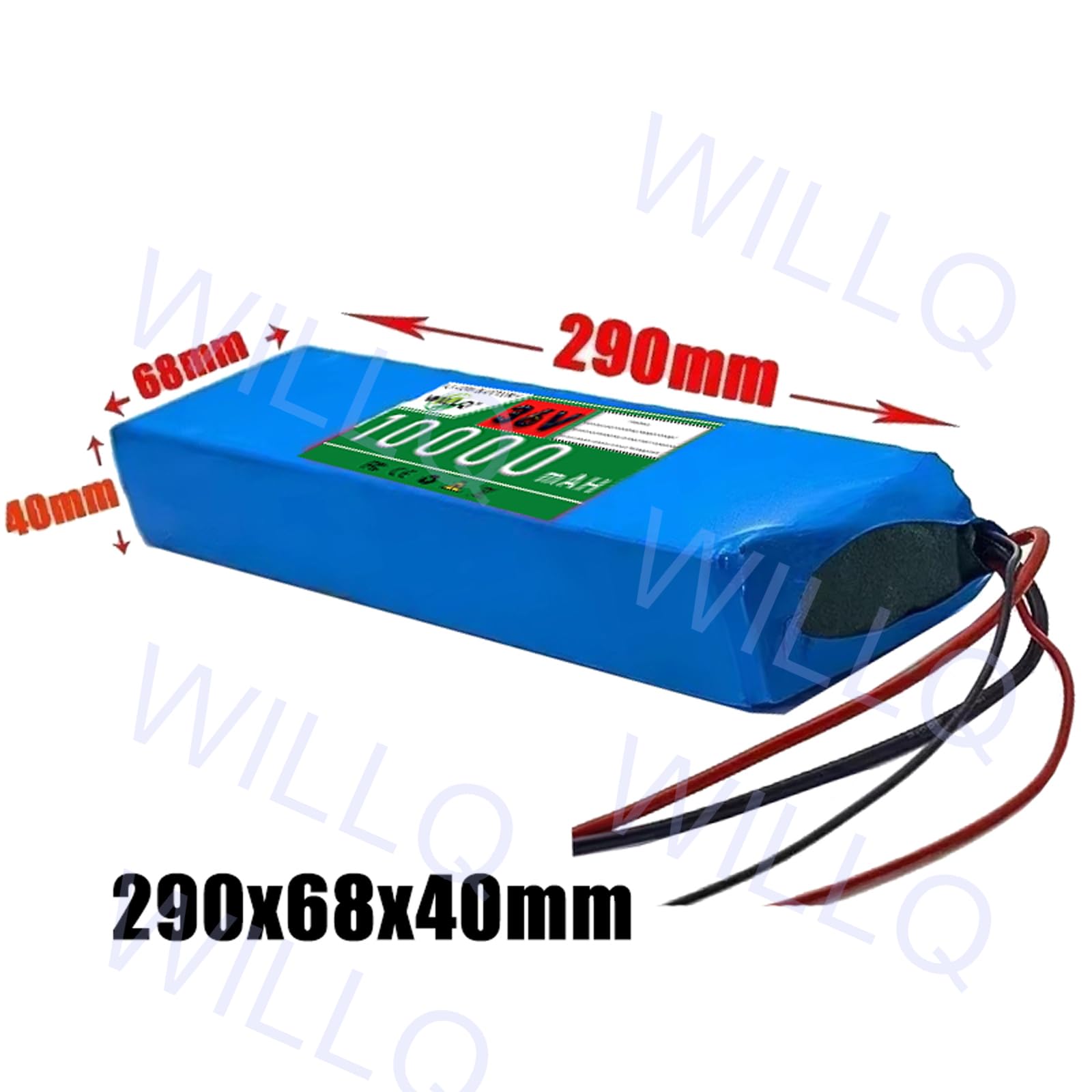 Batterie au Lithium 36 V 10 Ah (10 000 mAh) pour Trottinette électrique | Batteries remplacement gaine PVC avec BMS pour kit moteur de vélo pliant – Divers connecteurs
