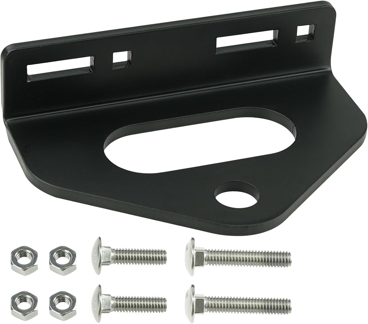 Zero Turn Mower Trailer Tow Hitch 1/4"(6mm) - Heavy Duty Lawn Mower Trailer Hitch 3/4" Hole Center with 2 Types Carriage Bolt Orange