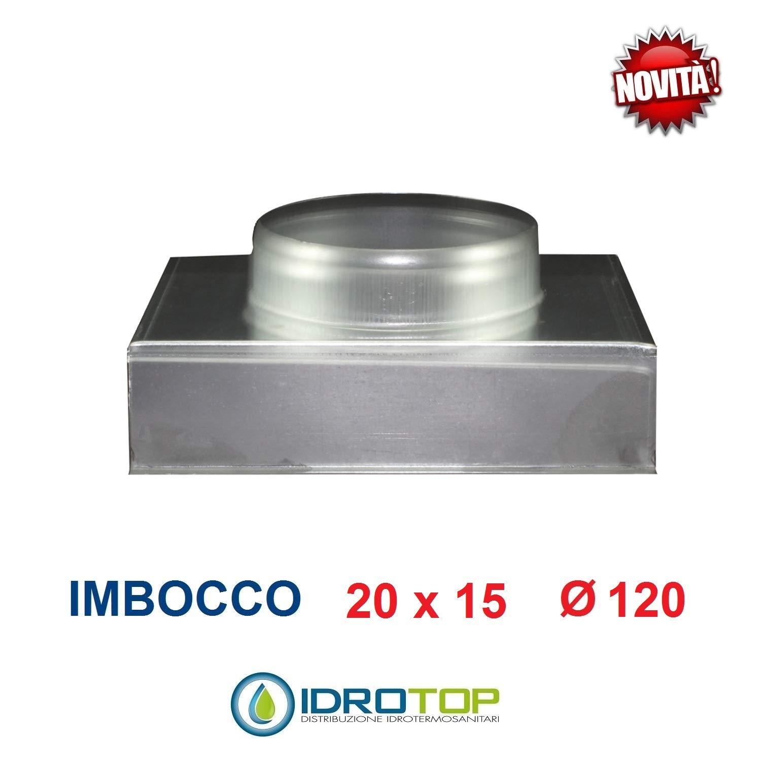 Rejilla de ventilación New Model 22 x 17 cm, blanca, diámetro de 120 mm, ajustable, con persiana para chimenea