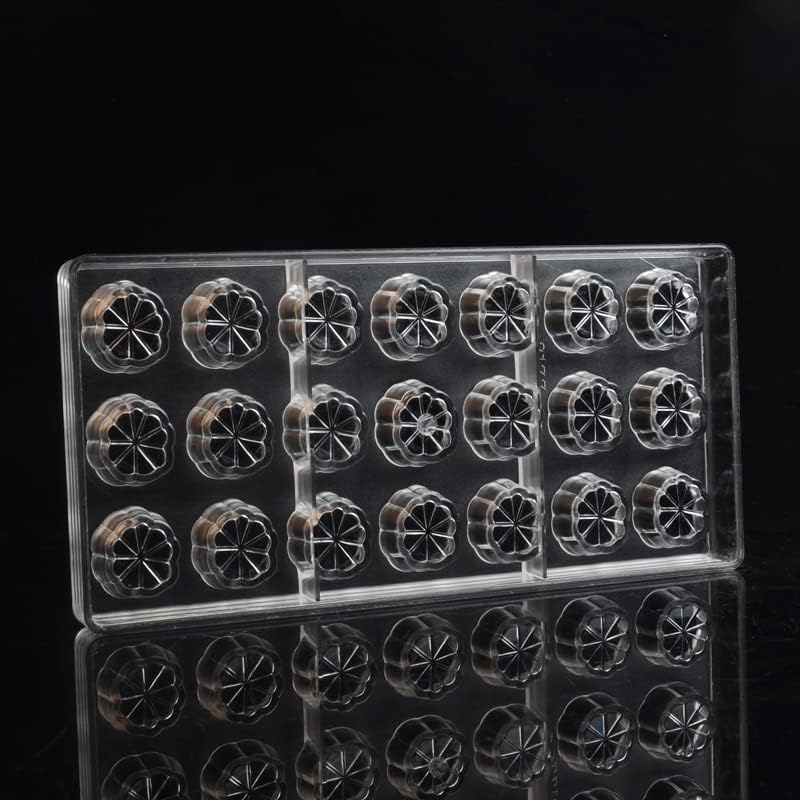 Polycarbonate Chocolate Mold DIY Candy Mould Clear Hard Plastic Bakeware Pastry Tools Clover Flower (19341) - Image 4