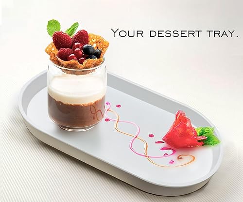 Miniatura 2 de White Small Tray (10 inch), Oval Tray for Bathtub Bathroom Vanity Items, Countertop Organizer, Coffee Accessory, Soap, Perfume.