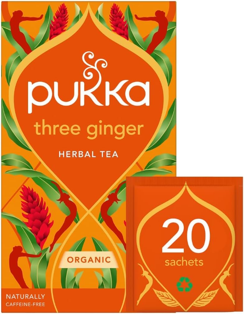Pukka, Tea Herbal Three Ginger Organic, 20 Count