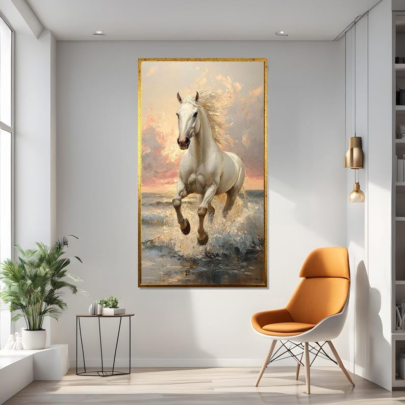 Tableau sur toile étalon blanc de qualité artistique avec châssis en bois