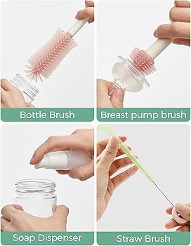 Amazon.com: Momcozy Baby Bottle Brush Set, Cleaner Kit with