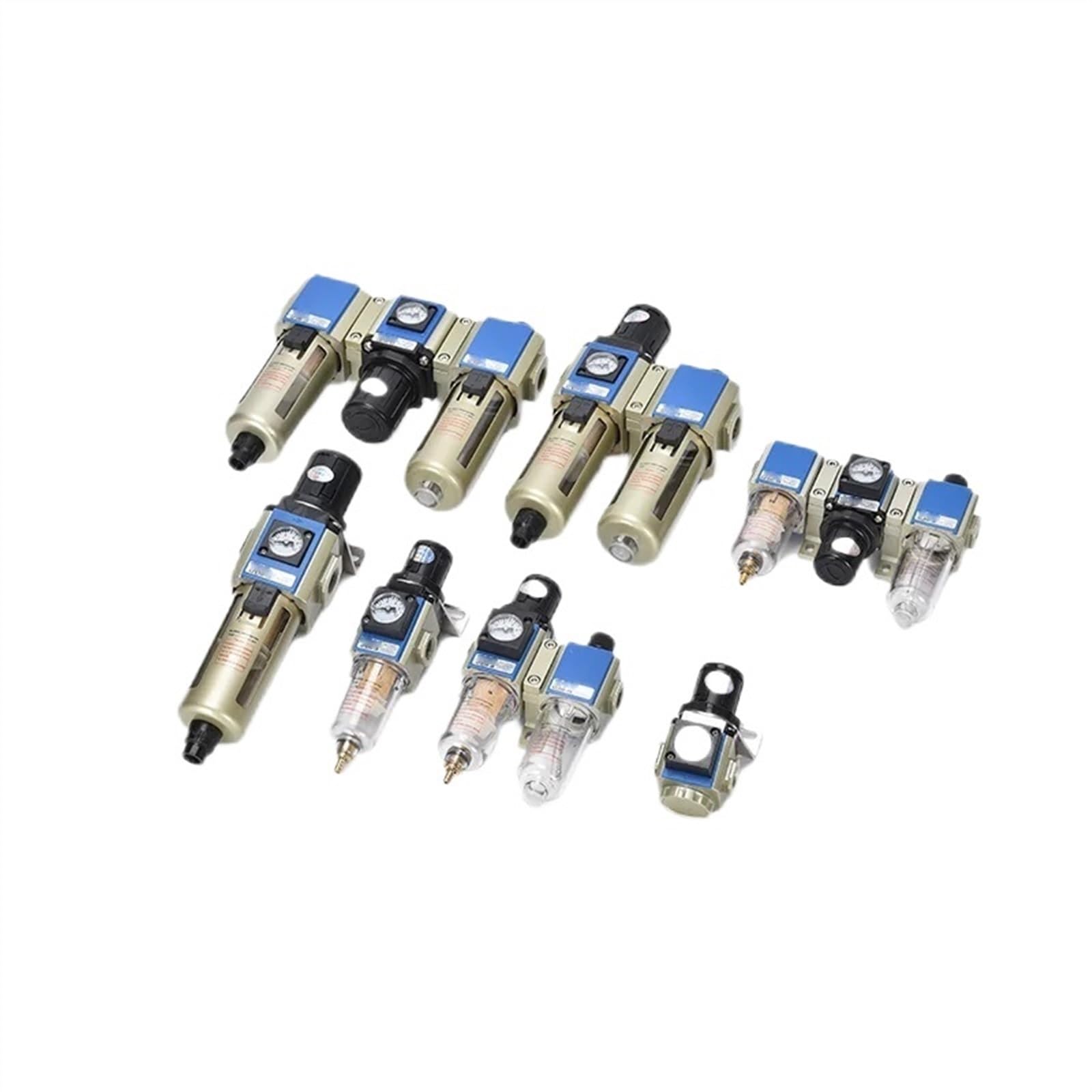 GR300-08 GR300-10 GR300-15 Sprężarka powietrza Separator wody Regulator Pułapka Filtr Airbrush Reduktor ciśnienia Zawór (GR300-10D)