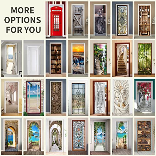 Urcolor Door Sticker Wallpaper Murals Peel And Stick Removable Vinyl Decals For Home Decor, 30.3" X 78.7" Archway Aisle #TOP3