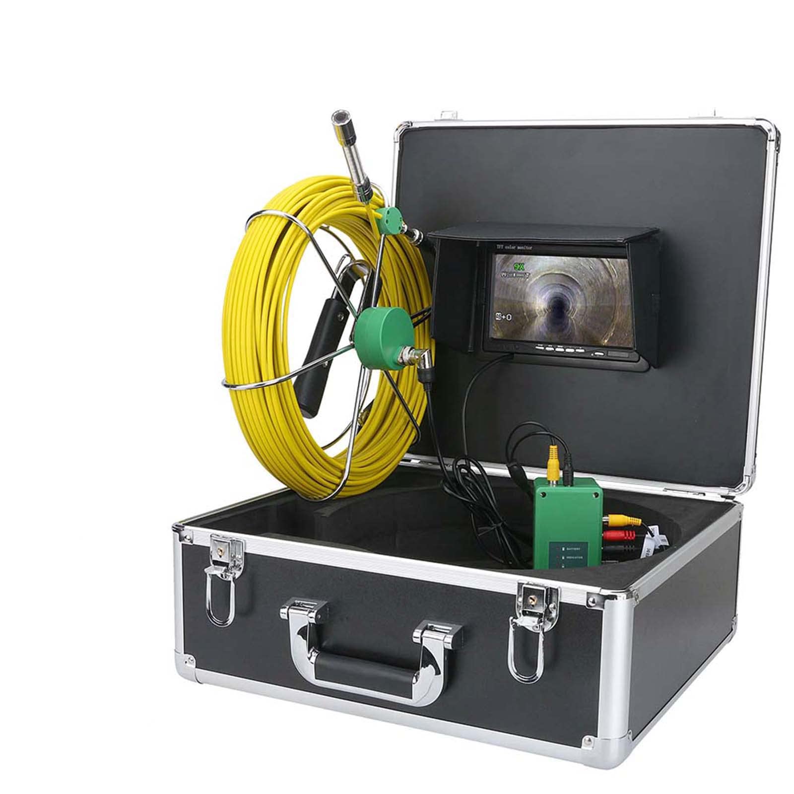 YNIYUJKL Pipe Inspection Camera 7-Inch 17Mm Industrial Endoscope Drainage Pipe Sewer Inspection Camera 1000Tvl Pipe Inspection Equipment With 8 Led Lights,40M