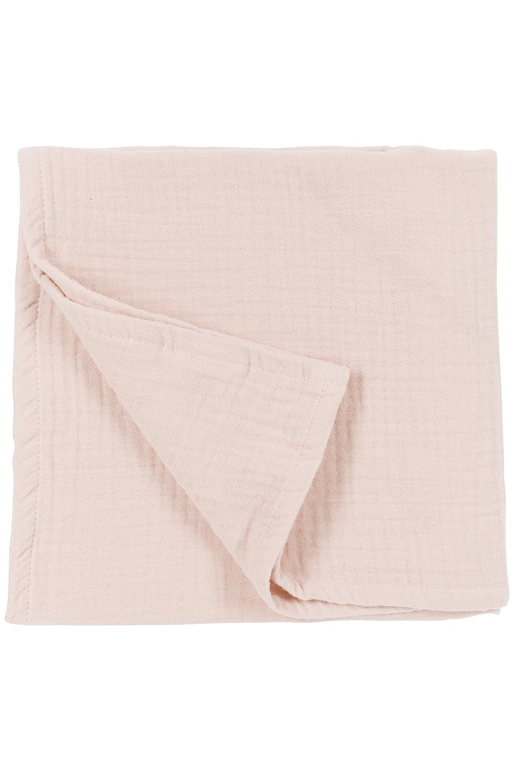 Meyco Home Uni Decke, pre-Washed Musselin (aus 100% vorgewaschener, hydrophiler Baumwolle, absorbiert Feuchtigkeit, atmungsaktives und weiches Material, Größe: 140 x 200 cm), Soft Pink