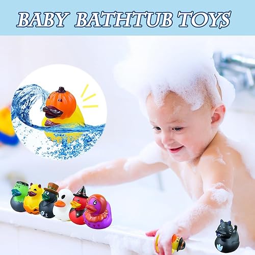 Miniatura 10 de 24 patos de goma de Navidad, patos para pato, patos de crucero, pequeños patos de goma para recuerdos de fiesta de Navidad, pequeños patos para