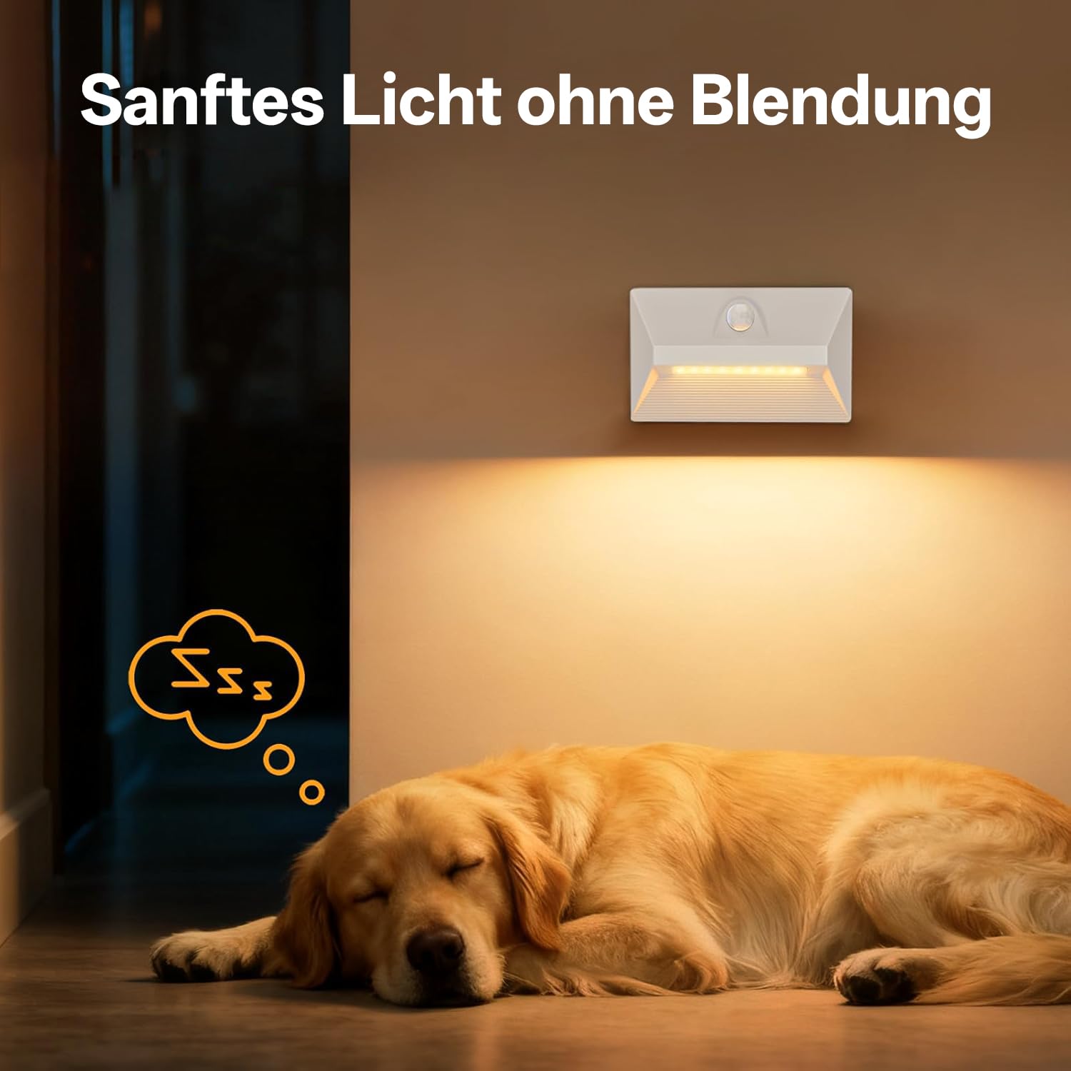 Gresonic 4er LED Treppenleuchte mit Bewegungsmelder, Wiederaufladbar 3 Farbtemperaturen Dimmbar, USB Aufladbar 1800mAh Akku, Kabellos für Treppe Flur Schlafzimmer, Weiß
