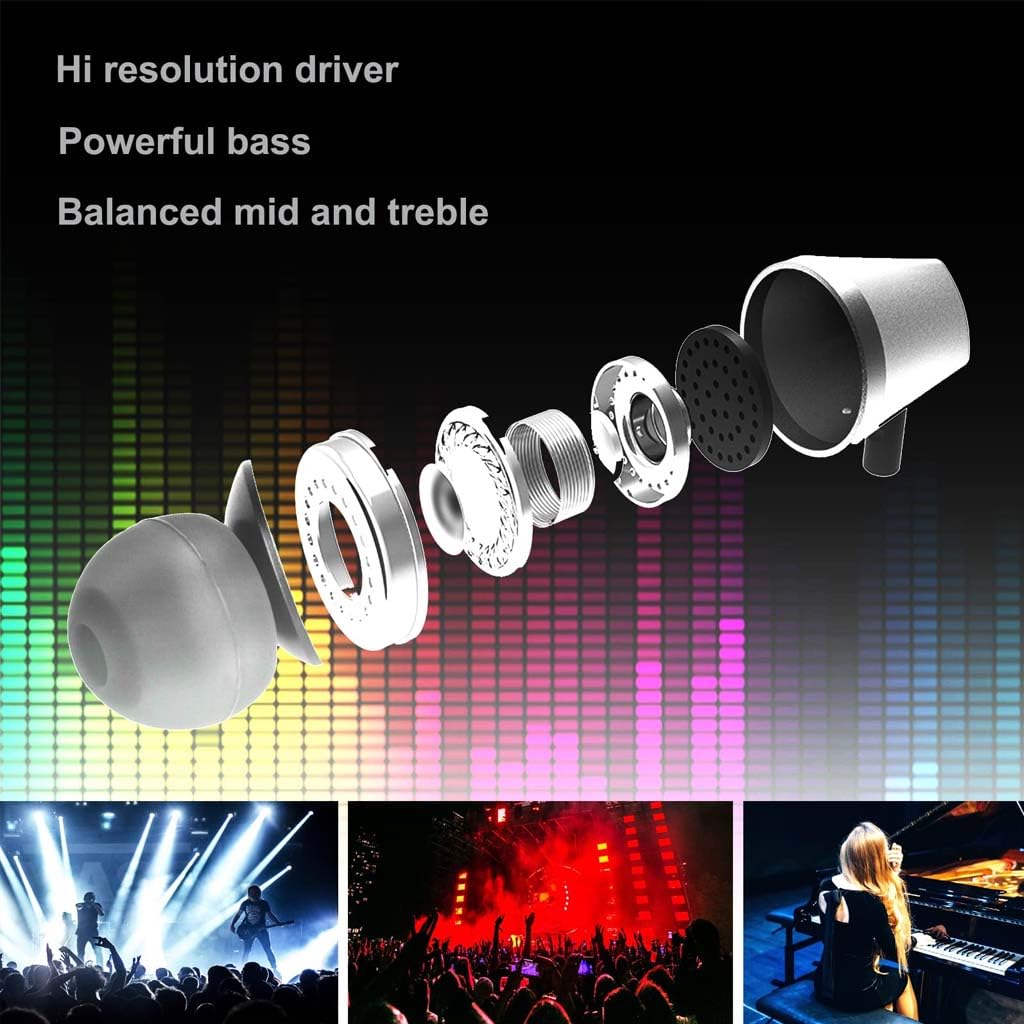 ZXQ A5 Wired Earphone with Inline Microphone, Deep Bass, Sweat Resistance, Noise Isolation, Tangle-Free Cord, 3.5mm Plug, for Sports & Workouts (Silver) ZXQ A5 Wired Earphone with Inline Microphone, Deep Bass, Sweat Resistance, Noise Isolation, Tangle-Free Cord, 3.5mm Plug, for Sports & Workouts (Silver)