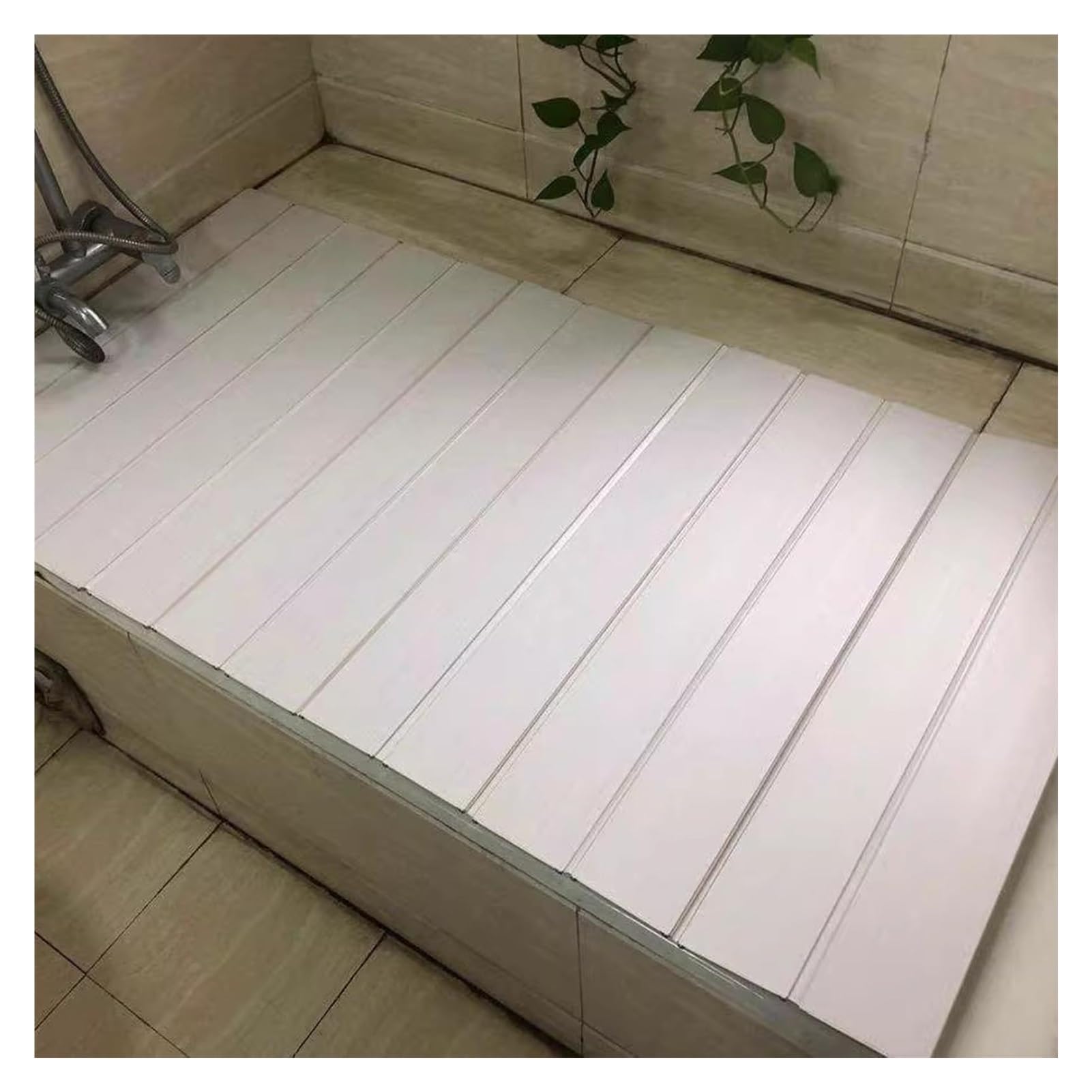 Estante de almacenamiento impermeable blanco para decoración de baño