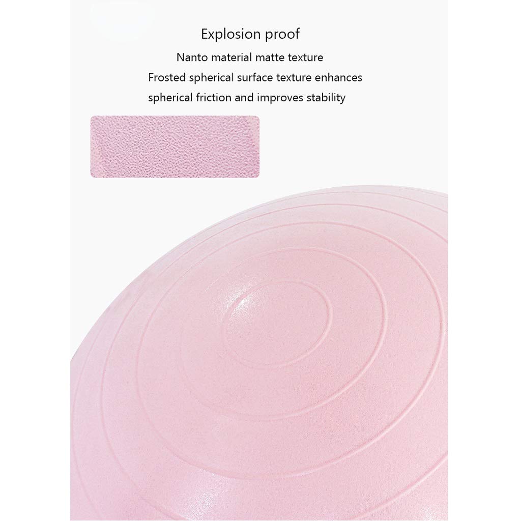 Pelota de Gimnasia Bola de Ejercicios Pilates Ball Balance Ball Yoga Ball Ball Silla for Pilates, Yoga, Entrenamiento del núcleo y Fisioterapia, Rosa (55-75 cm) (Size : 65cm)