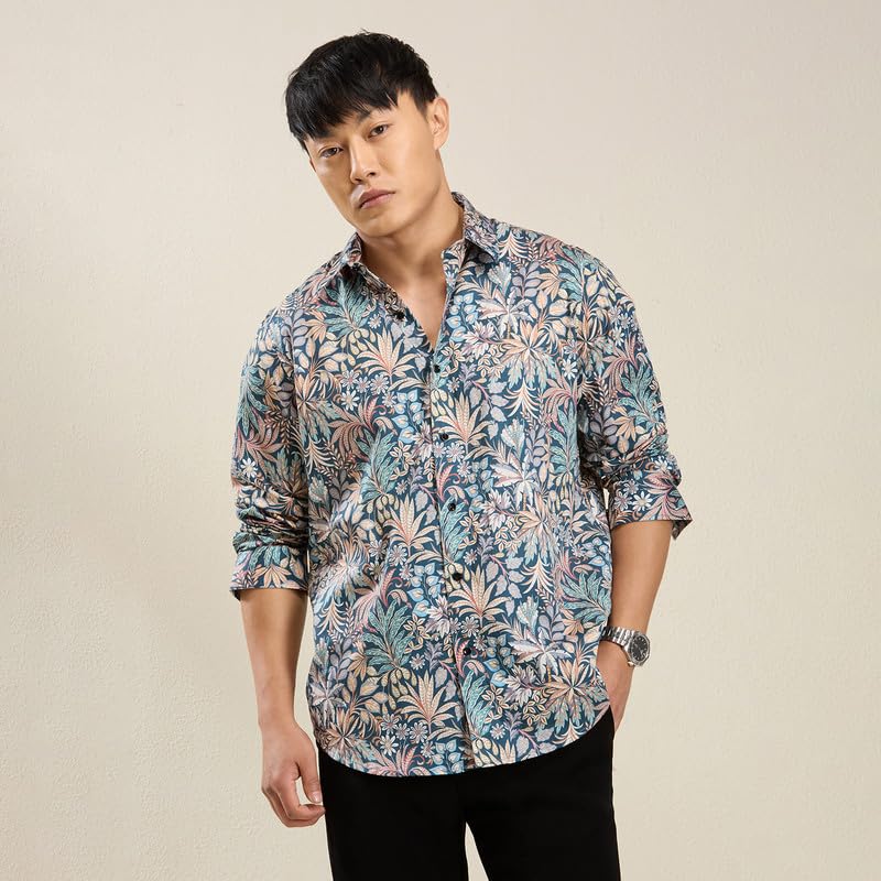 Image of MARK & ALBERT Men's Slim Fit Cotton Formal Shirt