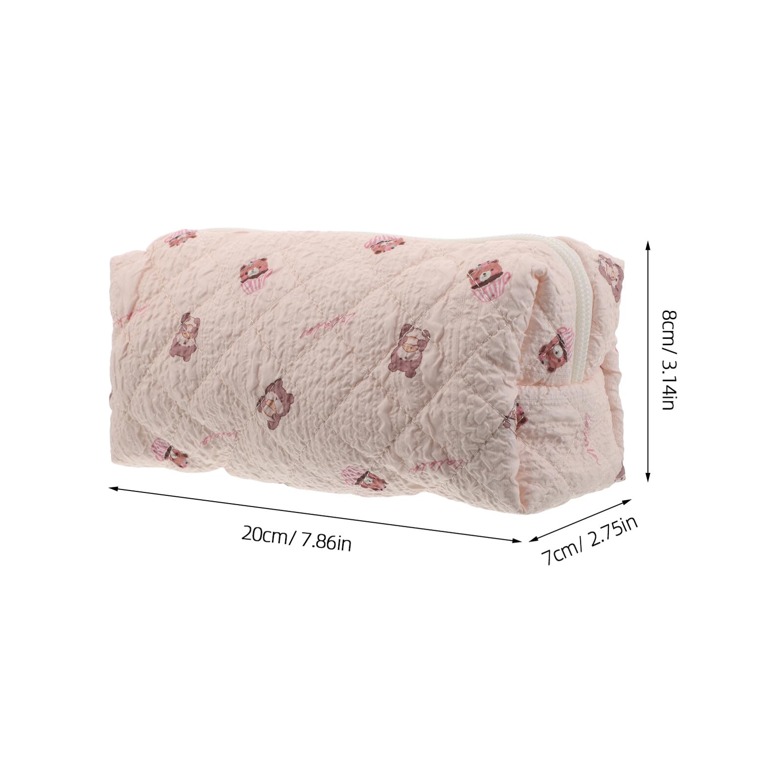 Alipis Trousse à Crayons Grosse Capacité Motif Ours Pochette Scolaire Zippée Résistante en Tissu Polyester Étui Porte-Stylos Bien Organisé pour Élèves et Adolescentes pour Fournitures