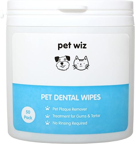 Toallitas dentales con aceite de menta verde para perros y gatos. Elimina la placa y el sarro, cuida las encías y no requiere enjuague.