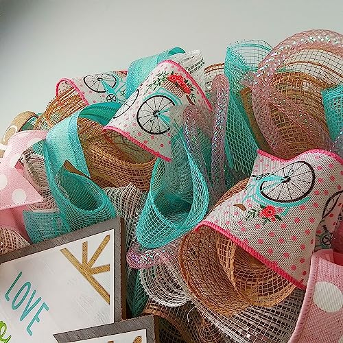 Floral-Spring-Wreath-Love-Grows-Here-Mothers-Day-Gift-Welcome-Summer-Front-Door-Decor-Everyday-Decoration-Pink-White-Jute-Blue Floral Spring Wreath Love Grows Here Mothers Day Gift Welcome Summer Front Door Decor Everyday Decoration Pink White Jute Blue