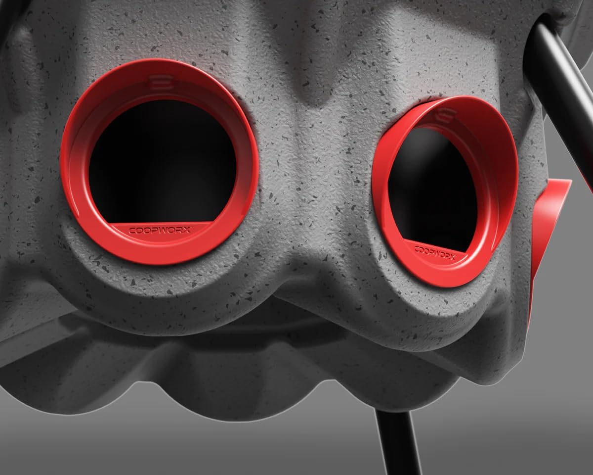 CoopWorx Poultry Feeder - 80 lb Capacity - Adjustable Height - UV Stable - Weather Resistant - 8 Feed Ports - Silo Shaped Design - Rust-Proof - Intended for Chickens/Ducks/Turkeys - Made in USA